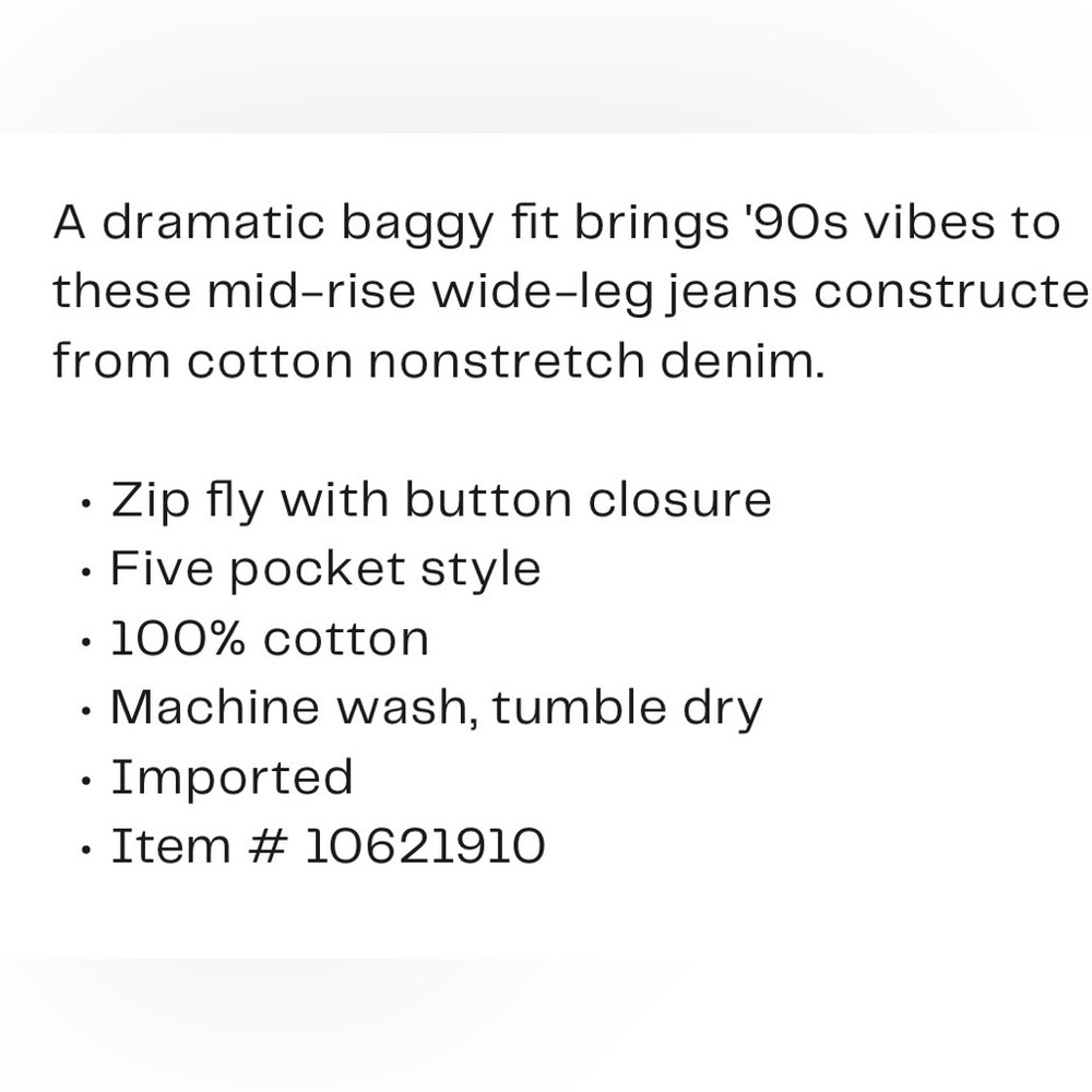 Levi's ‘94 Baggy wide leg jeans - Picture 9 of 9